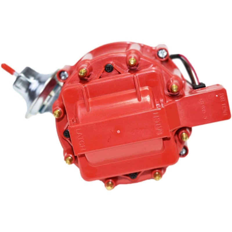 A-Team Performance HEI Complete Distributor & Ignition Coil - Red Cap - 65KV High-Voltage Performance Ignition Coil - CNC Aluminum Shaft & Hardened Gears - Compatible with Oldsmobile V8 260-455 - Image 4